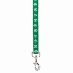 CC TwoTone Pawprint Lead 4Ftx5/8In Grn