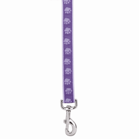 CC TwoTone Pawprint Lead 6Ftx1In Pur