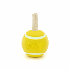 GURU Pet Company Tennis Treat Ball Interactive Dog Chew Toy Medium