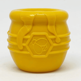 SodaPup PUP-X Honey Pot Rubber Treat Dispenser Yellow