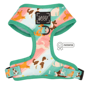 Adjustable Harness (Color: Oodles of Doodles, size: Xsmall)