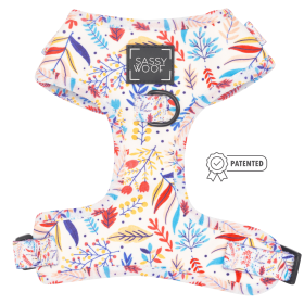 Adjustable Harness (Color: Petal Pawfect, size: XXsmall)