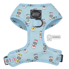 Adjustable Harness (Color: Woof Claw- Sassy Seltzer, size: Xlarge)