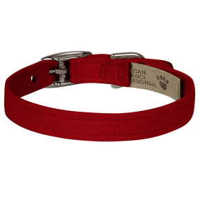 Susan Lanci Designs Plain Collar (Color: Red, size: small)
