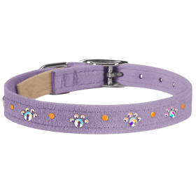 Susan Lanci Designs Crystal Paws Collar (Color: French Lavender, size: medium)