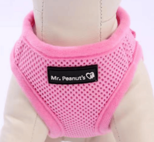 Mr. Peanut's PupTrek Small Dog/Cat Soft Mesh Step In Harness Vest (Color: Pink, size: small)