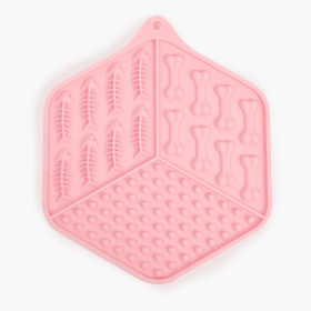 Dog Lick Mat (Color: Pink)