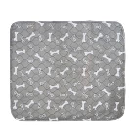 1Pc Pet Heating Pad Dog Cat Electric Heating Mat Waterproof Adjustable Warming Blanket With Chew Resistant Steel Cord Case (Option: Grey-L)