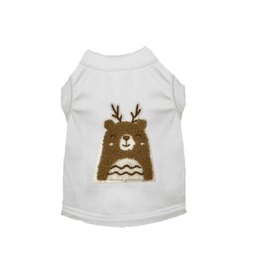Cuddle Antler Bear (Color: White, size: 2X Large)