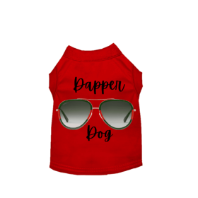 Designer Dapper Dog Tee (Color: Red, size: medium)