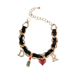 Dior-able Charm Dog Necklace (Color: Black, size: X Large)