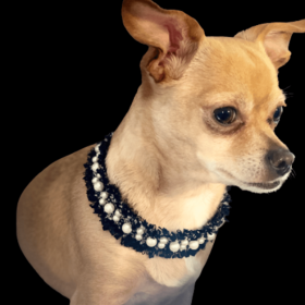Luxurious Tweed Collar (size: X Large)