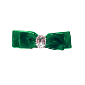 Luxurious Velvet Bow Hair Clip (Color: Green)