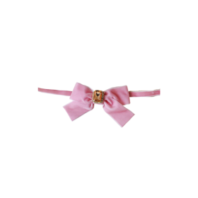 Luxurious Velvet Bow Necklace (Color: Pink)