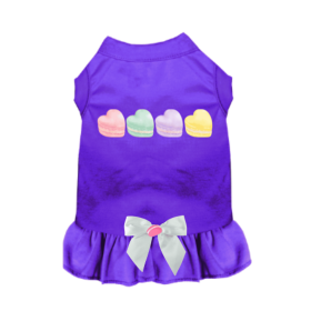 Macaroon Hearts Dog (Color: Purple, size: 2X Large)