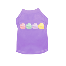 Macaroon Hearts Dog (Color: Lavender, size: 2X Large)