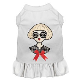 Ms. Fashion Dress (Color: White, size: medium)