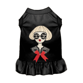 Ms. Fashion Dress (Color: Black, size: large)