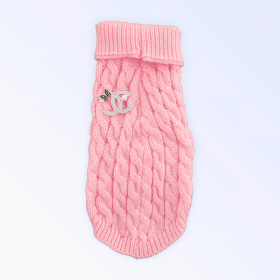 My Cozy Chewnel Knit Sweater (Color: Pink, size: small)