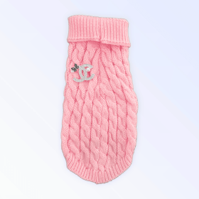 My Cozy Chewnel Knit Sweater (Color: Pink, size: large)