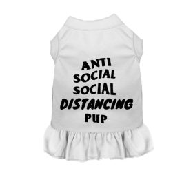 Anti Social Social Distancing Pup (Color: White, size: large)