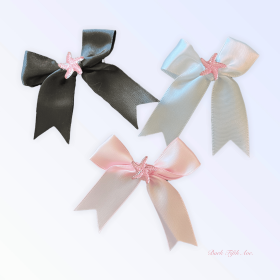 Satin Starfish Rhinestone Hair Clip (Color: Pink)