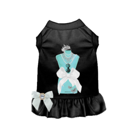 Sniffany & Co Princess Dog Dress (Color: Black, size: small)