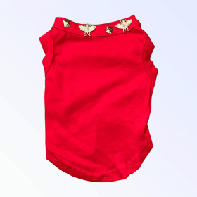 Studded Bee Tee (Color: Red, size: X Large)