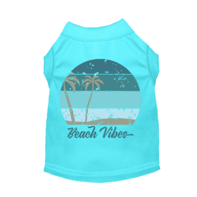 Beach Vibes Tee (Color: Blue, size: X Small)