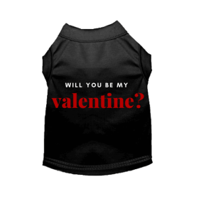 Will You Be My Valentine (Color: Black, size: 2X Large)