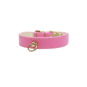 Bee Mine Dog Collar (Color: Pink, size: 14")