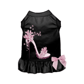 Floral Spring Stiletto Dress (Color: Black, size: 2X Large)