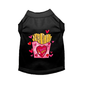French Fries are My Valentine Dog (Color: Black, size: medium)