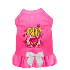 French Fries are My Valentine Dog (Color: Pink, size: X Large)