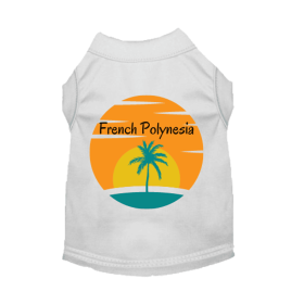 French Polynesia- Dog Shirt (Color: White, size: small)
