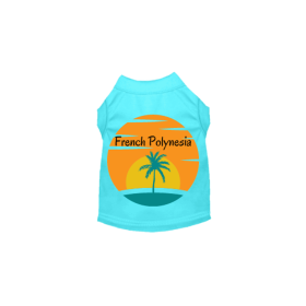 French Polynesia- Dog Shirt (Color: Blue, size: X Small)