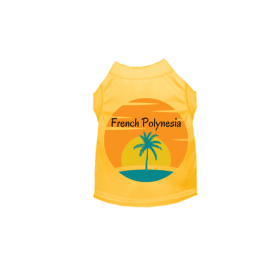 French Polynesia- Dog Shirt (Color: Yellow, size: small)