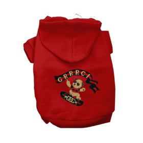 GG Skateboard Dog Hoodie (Color: Red, size: medium)