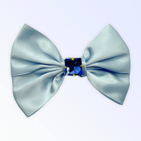 Glass Diamond Rhinestone Bow- Short (Color: light blue)