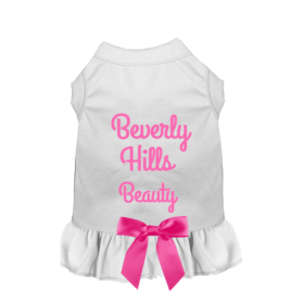 Beverly Hills Beauty Dog Dress (Color: White, size: X Small)