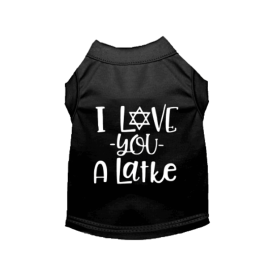 I Love You A Latke (Color: Black, size: X Large)