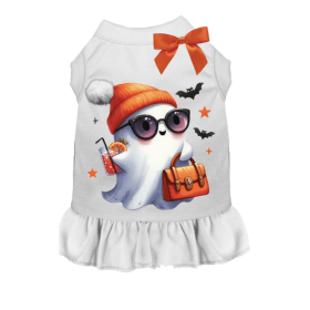 Boo-tique Chic Ruffle Dress (Color: White, size: small)