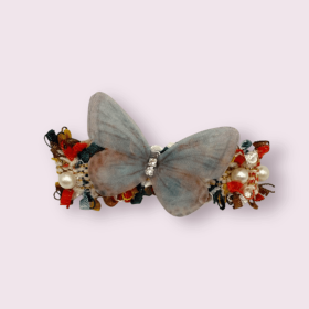 The Mariposa Collection Tweed Hair Bows (Color: Solid Hot Pink, size: Minuit Mystique)
