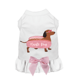 One Haute Dog- Dog Dress (Color: White, size: small-s)