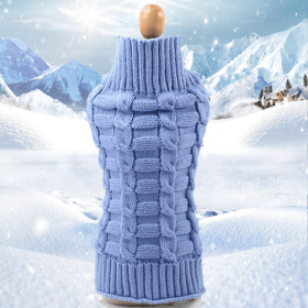 Cashmere Twisted Rope Pet Sweater (Color: Thick red lines, size: S)