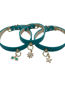 Nautical Dog Collar- Summer Series (size: large-l)