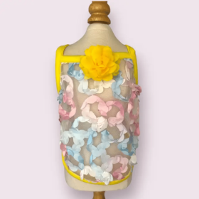 Floral Summer Tank Dog Shirt (size: M)