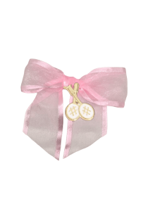 Pickleball Dog Bow Barrettes (size: White)