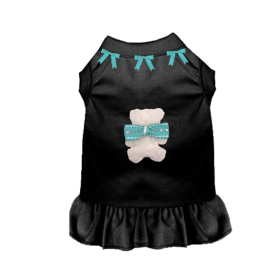 Sniffany Cuddle Bear Bow Dress (Color: Black, size: L)