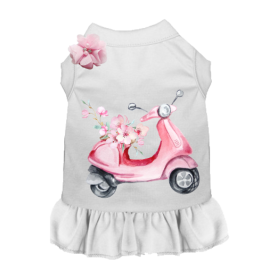 Parisian Scooter Day Trip- Dog Dress (Color: Black, size: XS)